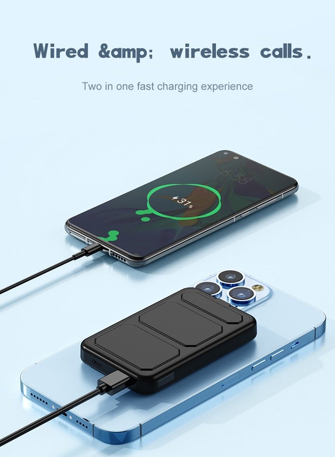 10000 mAh Foldable Magnetic Wireless Power Bank Portable Charger 22.5W Iight blue - Image 5